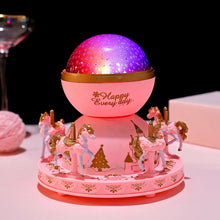 Cargar imagen en el visor de la galería, Cajas musicales de carrusel para niños, caja de música de caballos con luces LED que cambian de Color, globo Musical MOD PD886B /PD886A