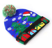 Cargar imagen en el visor de la galería, Gorro navideño de punto con luz LED para niños y adultos, gorro cálido iluminado, decoración de Año Nuevo varios diseños