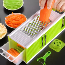 Cargar imagen en el visor de la galería, Rallador multifuncional para verduras, rebanador de zanahorias, cebolla y patatas, cortador de frutas, dispositivos de cocina accesorios para el hogar, 5 en 1 Juego MOD 1052