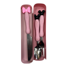Cargar imagen en el visor de la galería, Juego de cubiertos con estuché y palillos de acero MOD 80362