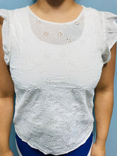 Cargar imagen en el visor de la galería, Blusa de dama color blanco S,M,L,XL