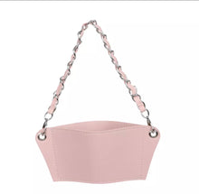 Cargar imagen en el visor de la galería, Portavaso para termo reutilizable con cadena de viaje ecológica para bebidas, funda para botella de café, soporte para taza de cuero PU MOD CADENA CHICA MANGA