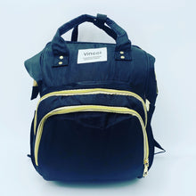 Cargar imagen en el visor de la galería, Pañalera térmica doble cierre MOD V-634 color negro