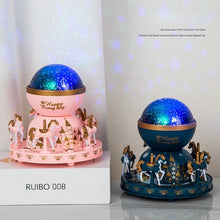 Cargar imagen en el visor de la galería, Cajas musicales de carrusel para niños, caja de música de caballos con luces LED que cambian de Color, globo Musical MOD PD886B /PD886A