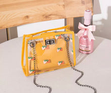 Cargar imagen en el visor de la galería, Bolsa mini para teléfono móvil, bolsa pequeña de hombro cuadrada con cadena y Marco de imagen transparente de gelatina de fresa, informal, a la moda, novedad MOD BD33