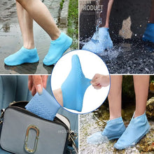 Cargar imagen en el visor de la galería, Cubiertas de zapatos impermeables de látex Botas antideslizantes impermeables Unisex, cubierta de zapatos de Material de silicona, protectores de zapatos, botas de lluvia para interiores y exteriores, días de lluvia reutilizables