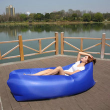 Cargar imagen en el visor de la galería, Tumbona inflable LAY ZEE LOUNG para playa, saco de dormir ligero, hamaca de aire, sofá inflable rápido plegable para playa, Camping, viajes MOD JJP40