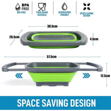 Cargar imagen en el visor de la galería, Escurridor plegable de cocina, cestas plegables, colador de cocina, fideos, coladores de lavado de frutas y verduras Mod SFYP29 - mychinashop.com