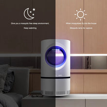 Cargar imagen en el visor de la galería, Lámpara Ultravioleta antimosquitos, luz nocturna LED USB, trampa para insectos, repelente de mosquitos sin radiación, sala de estar, dormitorio, estudio MOD MTY-01