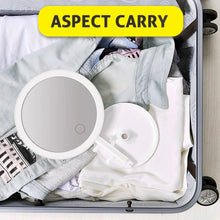 Cargar imagen en el visor de la galería, Espejo LED con pantalla táctil para maquillaje, tocador con 3 modos de luz regulables, recargable, para dormitorio MOD ZE-1303