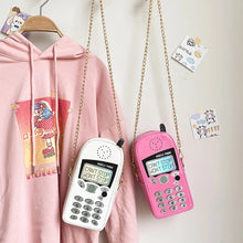 Cargar imagen en el visor de la galería, Bolso de moda 3d figura de celular Bolso con forma de teléfono móvil divertido para mujer, cadena pequeña, bolso de hombro tipo bandolera, Kawaii, impermeable, con dibujos animados, novedad MOD LH1241 Bolso de moda 3d figura de celular MOD LH1241
