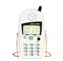 Cargar imagen en el visor de la galería, Bolso de moda 3d figura de celular Bolso con forma de teléfono móvil divertido para mujer, cadena pequeña, bolso de hombro tipo bandolera, Kawaii, impermeable, con dibujos animados, novedad MOD LH1241 Bolso de moda 3d figura de celular MOD LH1241