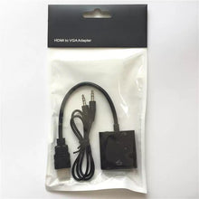 Cargar imagen en el visor de la galería, Adaptador de HDMI a VGA Cable convertidor de HDMI a VGA adaptador soporte 1080P con Cable de Audio Cable para HDTV XBOX PS3 PS4 portátil caja de TV - mychinashop.com
