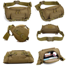 Cargar imagen en el visor de la galería, Canguro grande riñonera de nailon de alta calidad, bolso de hombro y pecho, multicapacidad, para viaje MOD 6023