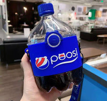 Cargar imagen en el visor de la galería, Vaso de bebida Tritan portátiles, taza de agua de Cola de dibujos animados con pajita, taza Kawaii divertida, botella de agua creativa 300 ml MOD 264NF