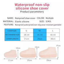 Cargar imagen en el visor de la galería, Cubiertas de zapatos impermeables de látex Botas antideslizantes impermeables Unisex, cubierta de zapatos de Material de silicona, protectores de zapatos, botas de lluvia para interiores y exteriores, días de lluvia reutilizables