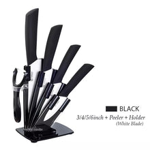 Cargar imagen en el visor de la galería, Juego de cuchillos de cerámica, 5 piezas, cortador de pelado de Chef de cocina, cuchillos de carne, KITCHEN KNIFE RO-6 CS
