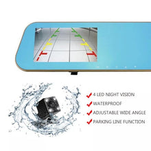 Cargar imagen en el visor de la galería, Espejo retrovisor doble cámara !! Cámara frontal y trasera Mod XC13 - mychinashop.com