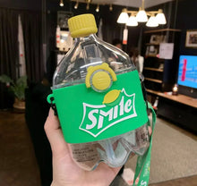Cargar imagen en el visor de la galería, Vaso de bebida Tritan portátiles, taza de agua de Cola de dibujos animados con pajita, taza Kawaii divertida, botella de agua creativa 300 ml MOD 264NF