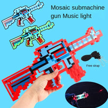 Cargar imagen en el visor de la galería, MINECRAFT juguetes de subpistola eléctrica luminosa para niños, juguetes de música con luz de mosaico, juegos de ametralladora MOD 9917