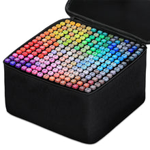 Cargar imagen en el visor de la galería, Juego de plumones ,rotuladores de doble punta plumones doble pincel para dibujo y arte, Set escolar de 30/40/60/80 colores, pluma de fieltro con Alcohol, Manga MOD MKB