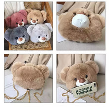 Cargar imagen en el visor de la galería, Mochila de oso de peluche para niña