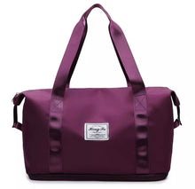 Cargar imagen en el visor de la galería, Bolso de viaje de tela Oxford para mujer, maleta de viaje de hombro informal, a la moda y escalable, bolsas de Yoga impermeables de gran capacidad MOD 2022-15
