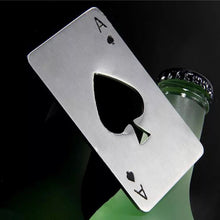 Cargar imagen en el visor de la galería, Abrebotellas de acero inoxidable, abridor de botellas de cerveza, cartas de juego de póker escarpines de Soda, herramientas de Bar,DESTAPADOR NIPES