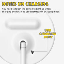 Cargar imagen en el visor de la galería, Espejo LED con pantalla táctil para maquillaje, tocador con 3 modos de luz regulables, recargable, para dormitorio MOD ZE-1303