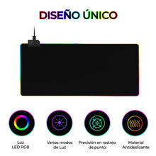 Cargar imagen en el visor de la galería, Tapete gamer para Mouse Pad Gamer Con Luz Led RGB Iluminado 90×40 CM MOD sin caja