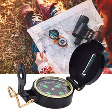 Cargar imagen en el visor de la galería, Brújula portátil del ejército verde, brújula con lente plegable, marco de aluminio, carcasa impermeable, herramienta para exteriores MOD ZNZ33