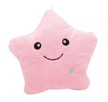 Cargar imagen en el visor de la galería, Almohada luminosa de 34CM para niños y niñas, cojín colorido con luz LED y diseño de estrellas vívidas, almohada de juguetes de felpa Cojines decorativos conestrella luz brillante para niños, muñecos de peluche de estrellas MOD L-2