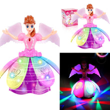 Cargar imagen en el visor de la galería, Muñeca eléctrica de princesa bailarina, giratorio con luz LED, Juguete musical para cantar MOD HJ278