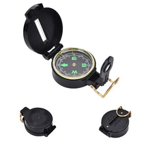 Cargar imagen en el visor de la galería, Brújula portátil del ejército verde, brújula con lente plegable, marco de aluminio, carcasa impermeable, herramienta para exteriores MOD ZNZ33