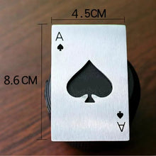Cargar imagen en el visor de la galería, Abrebotellas de acero inoxidable, abridor de botellas de cerveza, cartas de juego de póker escarpines de Soda, herramientas de Bar,DESTAPADOR NIPES