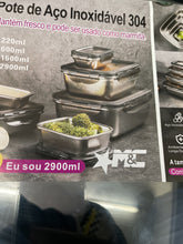 Cargar imagen en el visor de la galería, Fiambrera de acero inoxidable 304 a prueba de fugas, MOD GH4698 contenedor de almacenamiento de alimentos, Bento, cuencos, capacidad para el hogar, contenedor de alimentos, viaje, 4 pz