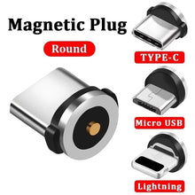 Cargar imagen en el visor de la galería, Cable STREAMER CABLE lighting X-CABLE 360 3 en uno Cable magnético de carga rápida para móvil, Cable de datos con luz LED, Micro USB tipo C, USB-C de carga rápida para IPhone y Android - mychinashop.com