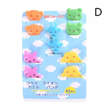 Cargar imagen en el visor de la galería, Mini Tenedor de fruta con dibujos de animales para niños, accesorios de decoración para fiesta, 10 pz