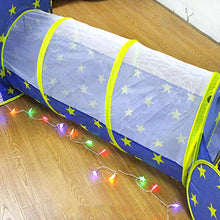 Cargar imagen en el visor de la galería, Castillo cuete con juego de túnel y alberca de pelotas 3 en 1, casa de juego de apertura rápida, tienda de campaña portátil, túnel interior para gatear, regalo para niños castillo MOD 10513