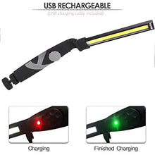Cargar imagen en el visor de la galería, Linterna LED de trabajo portátil, linterna magnética con carga USB, COB, giratoria, gancho 180, lámpara colgante para Reparación de automóviles/Camping MOD 808/308 MOD W52