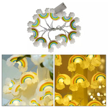 Cargar imagen en el visor de la galería, Luces de arcoíris decorativas para interior, hogar, boda, fiesta, evento, cadena de luces usa 2baterías AA de 1.5 V MOD 6718-5