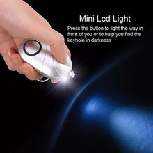 Cargar imagen en el visor de la galería, Llaveros de alarma Personal con sirena de sonido seguro para mujer, llavero con alarma de seguridad y defensa Personal LED de ataque a la luz, para mujeres y niños varios colores - mychinashop.com