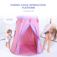 Cargar imagen en el visor de la galería, Tienda de campaña castillo COLOR ROSA REFORZADA para interiores y exteriores reforzado para niños, casa de Juegos de Princesa para bebés, tipi de juego portátil para niños y niñas, cabaña divertida, sala de zona interesante MOD 10582-1
