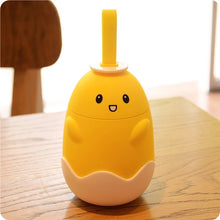 Cargar imagen en el visor de la galería, Taza de agua de doble capa con diseño de huevo de dibujos animados, vaso creativo de vidrio con mango para fitness al aire libre, práctico, personalizado, para oficina y hogar MOD 1618