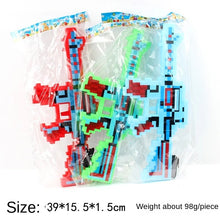 Cargar imagen en el visor de la galería, MINECRAFT juguetes de subpistola eléctrica luminosa para niños, juguetes de música con luz de mosaico, juegos de ametralladora MOD 9917