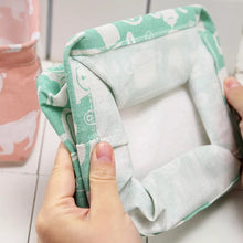 Cargar imagen en el visor de la galería, Cesta de almacenamiento de escritorio de lino, caja de almacenamiento de juguetes, cesta de ropa interior, organizador de cosméticos, organizador de papelería de oficina 16x20 cm MOD 6727