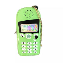 Cargar imagen en el visor de la galería, Bolso de moda 3d figura de celular Bolso con forma de teléfono móvil divertido para mujer, cadena pequeña, bolso de hombro tipo bandolera, Kawaii, impermeable, con dibujos animados, novedad MOD LH1241 Bolso de moda 3d figura de celular MOD LH1241