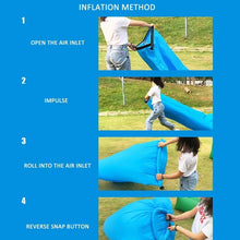 Cargar imagen en el visor de la galería, Tumbona inflable LAY ZEE LOUNG para playa, saco de dormir ligero, hamaca de aire, sofá inflable rápido plegable para playa, Camping, viajes MOD JJP40