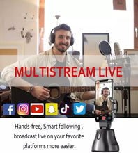 Cargar imagen en el visor de la galería, Apai Genie, palo de Selfie de disparo inteligente automático, soporte de seguimiento de objetos de 360 °, soporte para teléfono con cámara de seguimiento facial de rotación todo-en-uno Mod ZJ388 - mychinashop.com