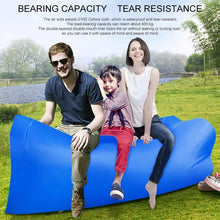 Cargar imagen en el visor de la galería, Tumbona inflable LAY ZEE LOUNG para playa, saco de dormir ligero, hamaca de aire, sofá inflable rápido plegable para playa, Camping, viajes MOD JJP40